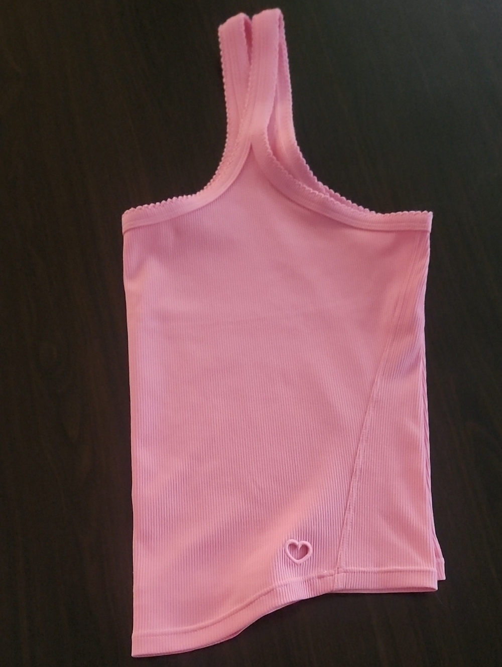Lululemon Nulu Ribbed Cropped Tank Top Heart Candy Cloud-Valentines - Picture 4 of 9